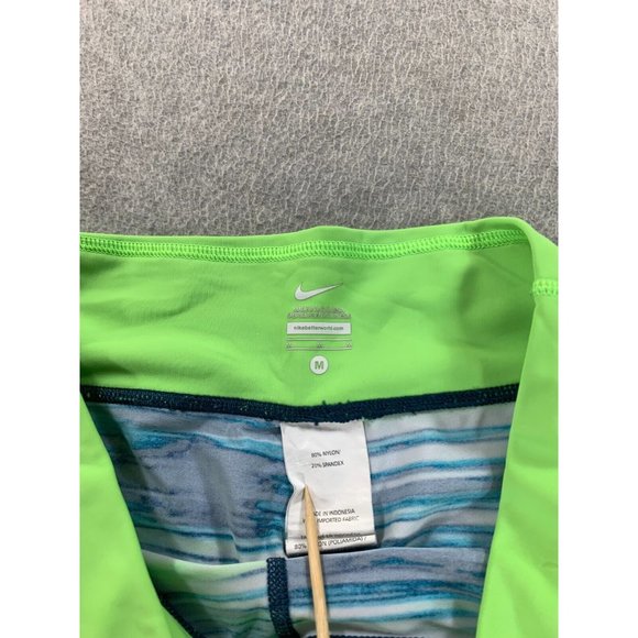 Nike‎ Dri Fit 3/4 Length Compression Leggings (Women's Medium) Blue/Green - Picture 3 of 10